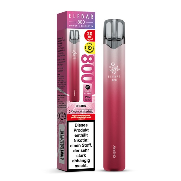 Elf Bar 800 Vape Einweg E-Zigarette Cherry Verpackung