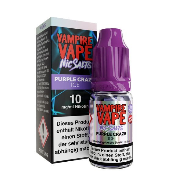 Vampire Vape Nikotinsalz Nicsalt Liquid 10mg Purple Craze Ice