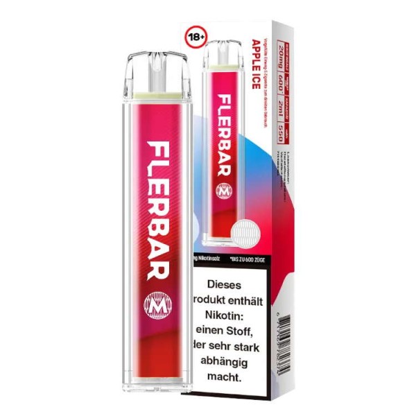 Flerbar M Vape Einweg E-Zigarette Apple Ice