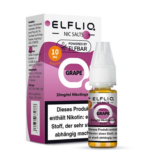 Grape Nikotinsalz Liquid Elfliq by Elfbar 10 mg/ml